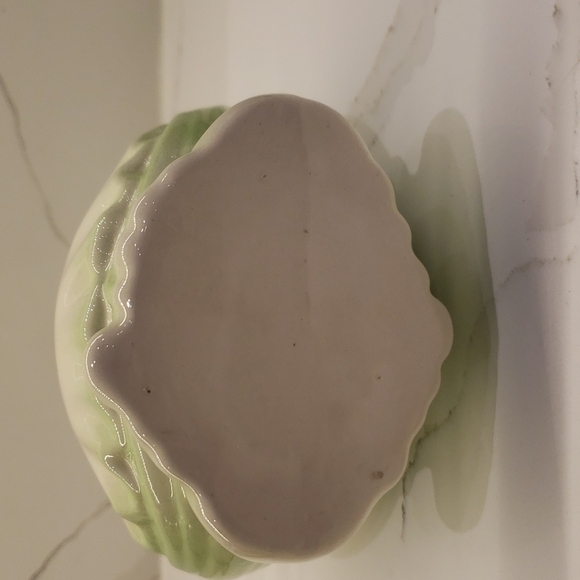 𝅺VINTAGE Ceramic Porcelain Flat Vase ornate handles and top farm picture centre - Picture 7 of 11